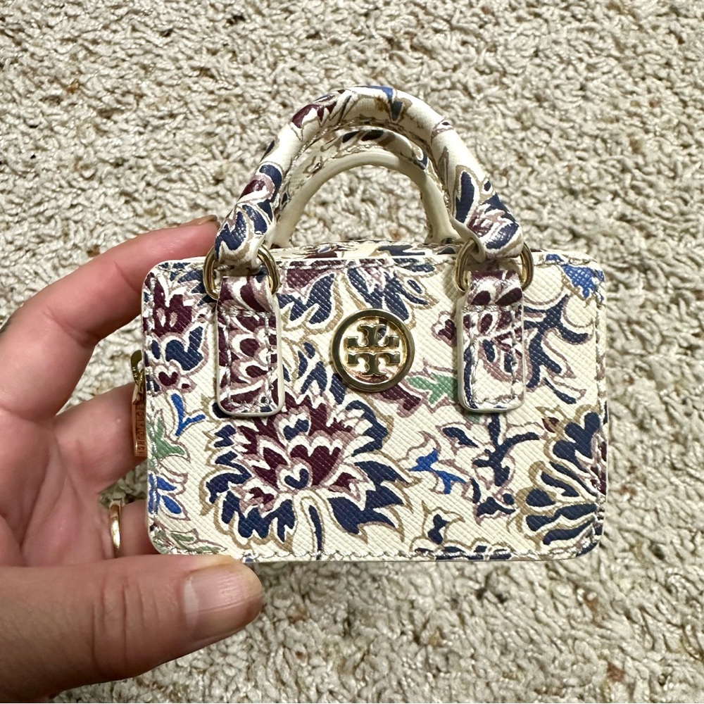 RARE Like new Authentic Tory Burch Bag Charm Floral